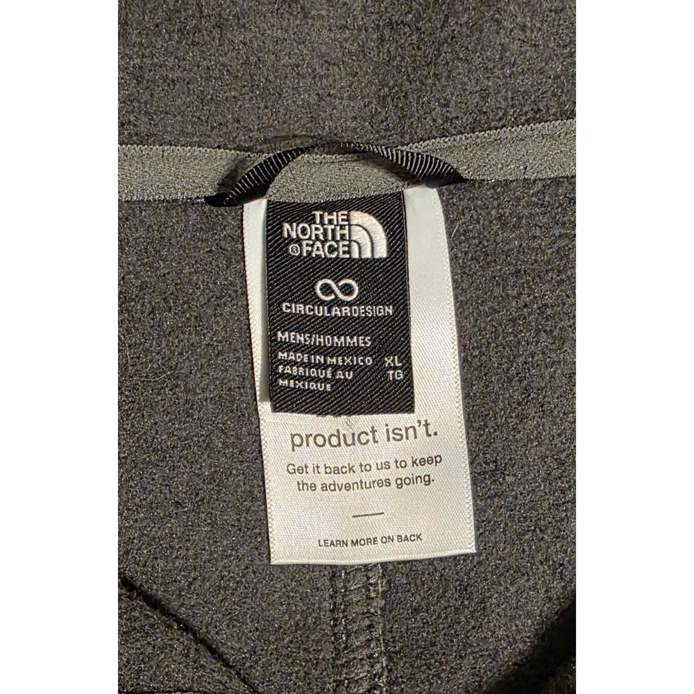 The North Face Mens XL Gray 1/4 Zip Fleece Pullover Aspen Snowmass Sweater - Picture 6 of 7